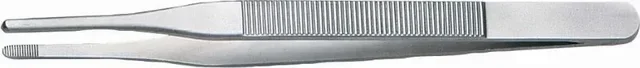 Straight tweezers 155 mm stainless steel round tips SAM