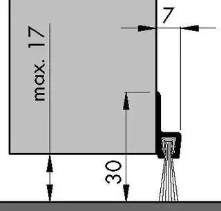 IBS31 ELTON Aluminum Door Threshold Brush 2.50m Waterproof Seal