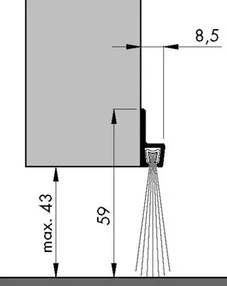 IBS60 ELTON Aluminum Door Bottom Seal Brush with Polypropylene Bristles 2.50m - Weatherstrip Sweep for Doors