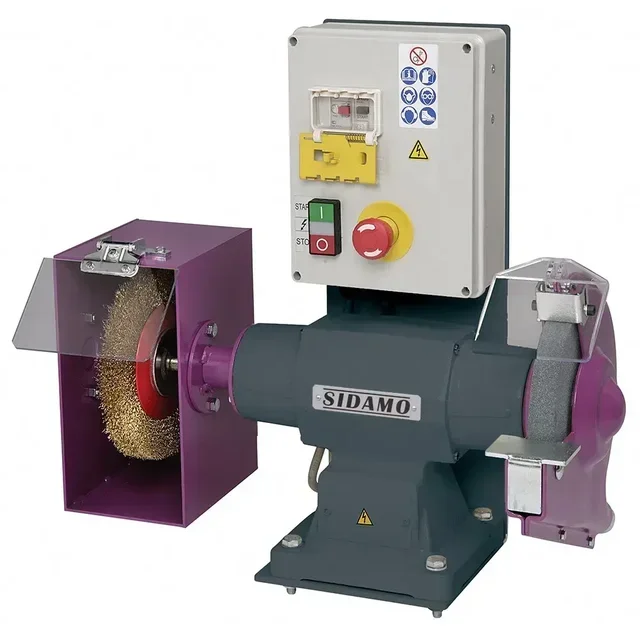 Brosse industrielle avec frein Touretmeule ULTRA 200 TBT FR SIDAMO 200mm 400V triphasé