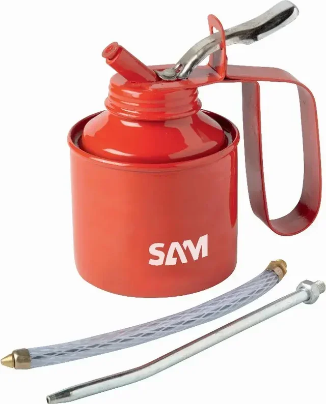 300ml Steel Pump Dispenser Bottle SAM 675-30 with Rigid and Flexible Tips