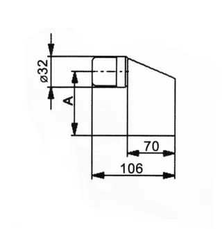 Tampone fine corsa AVL 7088 da saldare per cancello scorrevole - Accessorio ferramenta cancello