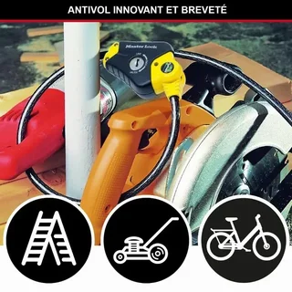 Cable Antirrobo Master Lock Python 8433EURD 1,8m Amarillo Candado de Seguridad