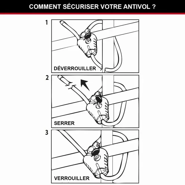 Câble antivol Master Lock Python 8418EURD – 1,8m x 8mm noir