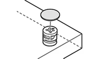 Cache-vis autocollants Ø14 mm HAFELE aspect chêne naturel - 1040 unités