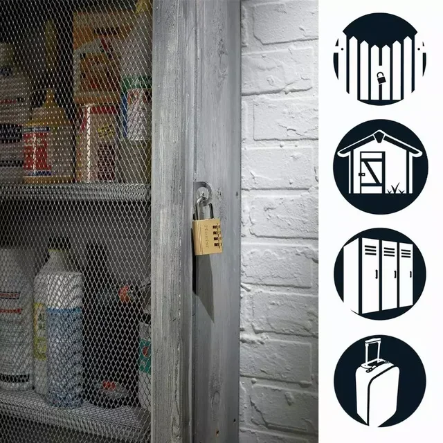 Cadenas Master Lock 604EURD à code 40 mm laiton - anse acier chromé 6 mm