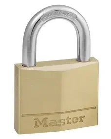 Cadenas Master Lock 40mm laiton massif haute sécurité anse acier 6mm 4 goupilles