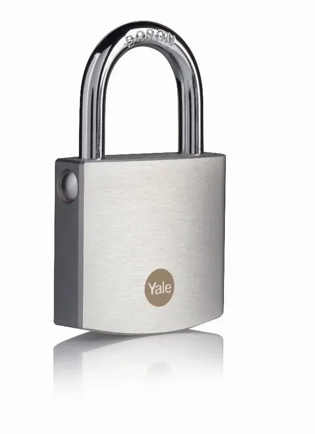 Cadenas Yale 60 mm laiton chromé 3 clés sécurité 24318000