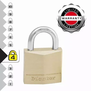 Solid Brass Padlock Master Lock 30 mm Pack of 4 - 130EURQNOP