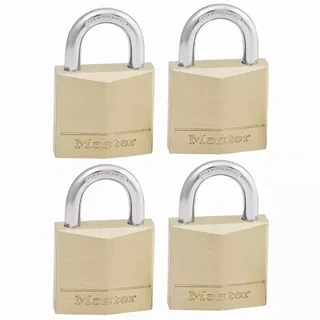 Solid Brass Padlock Master Lock 30 mm Pack of 4 - 130EURQNOP