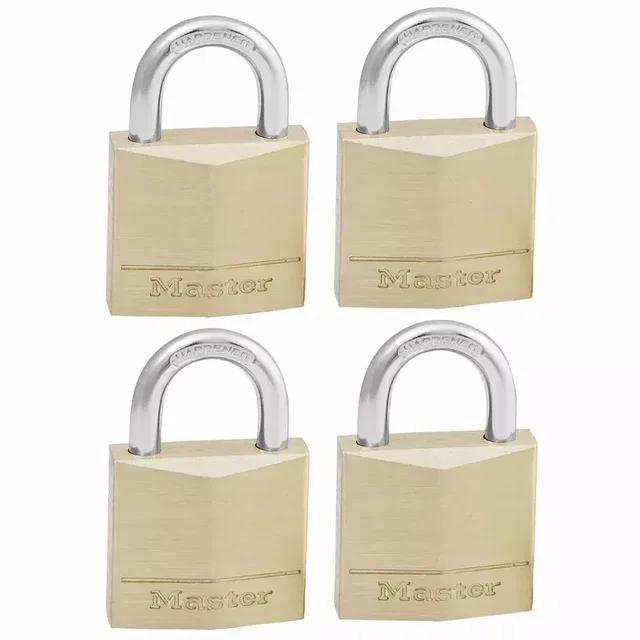 Cadenas laiton massif Master Lock 30 mm pack de 4 - 130EURQNOP