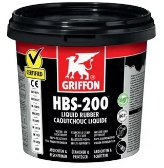 Caoutchouc Liquide HBS-200 Griffon 1L - Étanchéité Professionnelle Multisupport Intérieur Extérieur