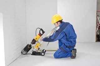 REMS Picus SR 2200 W Titan Kernbohrmaschine - Komplettset mit Säule Wassertank 3 Bohrkronen - 183X01 R220