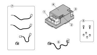 Scheda di controllo CAME 31 Brown Line - Modulo collegamento 2 batterie di emergenza 12V 3.4Ah rif 002RLB