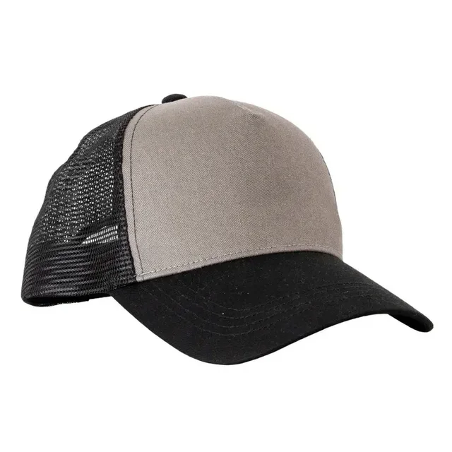 Casquette 5 pans LMA 99143 Gris Noir filet été professionnelle