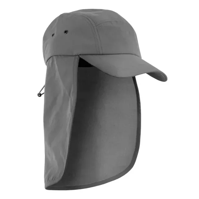 Cappello Sahariano Grigio Acciaio Protezione UV Nuca LMA 99136