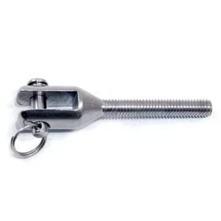 Chape filetée Design CS inox 316 INDIA pas gauche M6 ETMT06DX