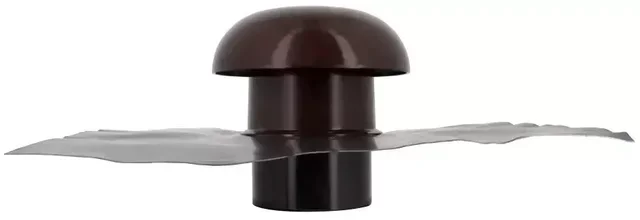 Chapeau ventilation toiture Ø100 mm NICOLL CDT10 marron collerette étanchéité