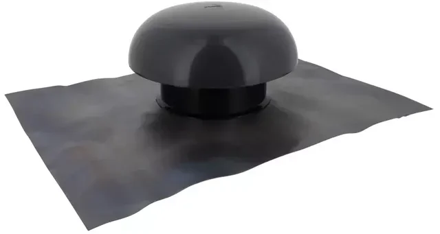 Chapeau ventilation Ø125mm NICOLL CDT12 gris anthracite collerette étanchéité