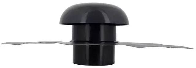 Chapeau ventilation Ø125mm NICOLL CDT12 gris anthracite collerette étanchéité