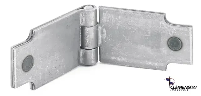 Charnière à souder avec brosse rallongée TORBEL CSFBR0600 - Ailes inégales 60 mm