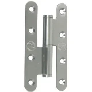 Paumelle inox 304 brossé TORBEL 140x70 mm bout rond gauche