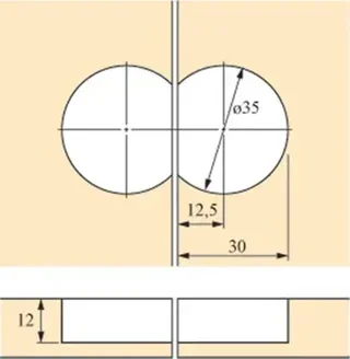 Charnière HETTICH Markant 11 nickelé 40242 pour abattant réglable 3D
