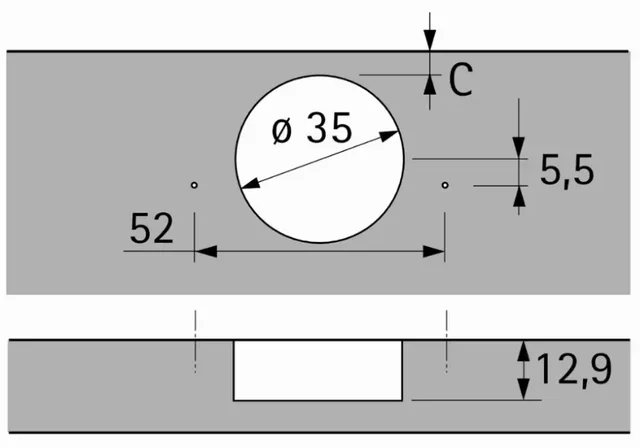 Charnière Sensys 110° HETTICH en applique à visser pour portes 15-32mm sans amortisseur