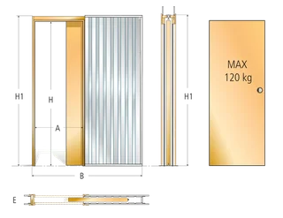 Châssis porte coulissante à galandage Placo 100 mm FIBROTUBI