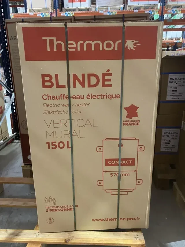 Chauffe-eau électrique blindé vertical mural 150L THERMOR 861512 compact