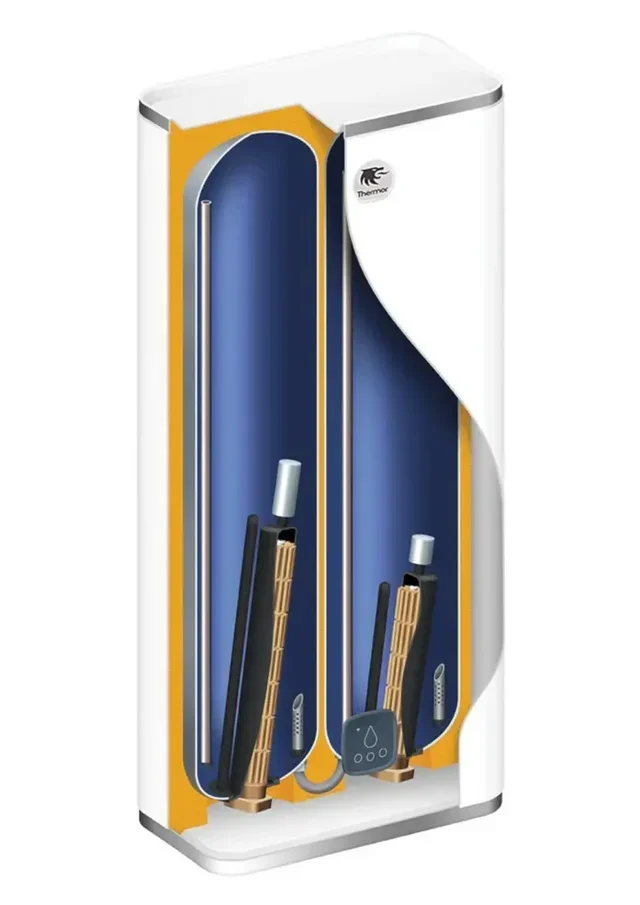 Chauffe-eau électrique plat Malicio 3 Thermor 80L blanc multiposition connecté WiFi