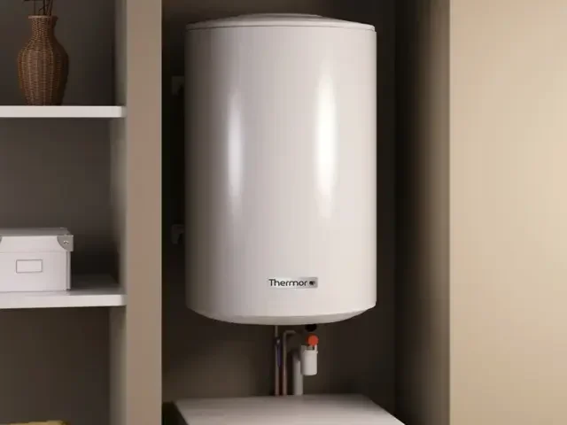 Chauffe-eau électrique Stéatis 100L vertical mural compact THERMOR 261115 - Résistance stéatite anti-calcaire