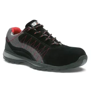 Chaussure sécurité basse ZEPHIR S1P S24 BOSSI cuir velours noir toile grise 5122