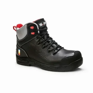 Bota de Seguridad Alta Bitum S3 S24 Cuero Antipinchazos Puntera Composite Obras de Asfalto Construcción