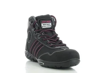 Chaussures sécurité femme Safety Jogger Isis S3 cuir noir rose