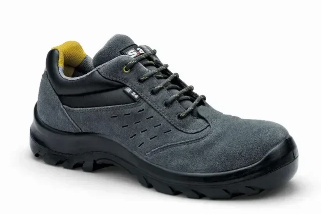 Chaussures de sécurité S24 Cabana S1P cuir velours gris homme