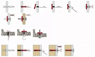 Duotec Nylon Toggle Anchor FISCHER Box 50 Pieces Ref. 537258