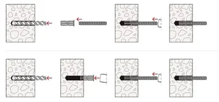 Fischer Rodforce FGD 10 M6 Metal Expansion Anchor Wall Plug Box of 50 Pieces