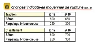 Cheville menuiserie charpente 16x200 mm polyamide 6 double expansion ING FIXATIONS