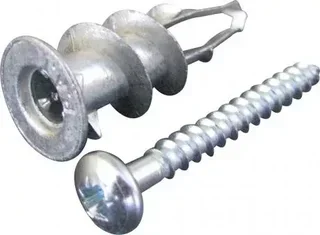 Cheville à placo métallique autoperceuse avec vis, charge 6 kg, boîte de 100 - Plak Metal ING