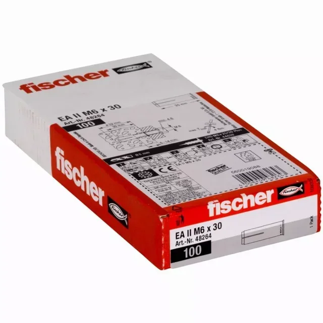 Cheville à frapper EA II FISCHER M6x30 boîte 100 pièces béton
