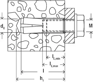 Cheville à frapper EA II FISCHER M6x30 boîte 100 pièces béton