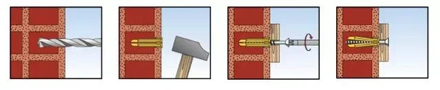 Cheville polypropylène P8 C-PVB FISCHER pour colliers sanitaires boîte 100 pièces