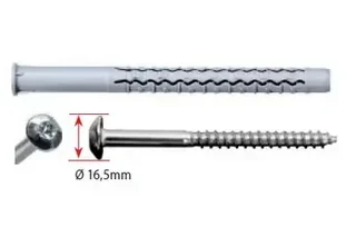 Tassello in nylon universale GX-L G&B con vite zincata anti-intrusione - 970