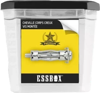 Cheville corps creux ESSBOX Spyder plus Ø6x75 mm lot 25