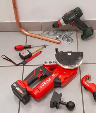 Cintreuse électroportative 18V Ministem Virax Ø 14-22 mm avec batterie 2Ah et coffret - Réf. 251774