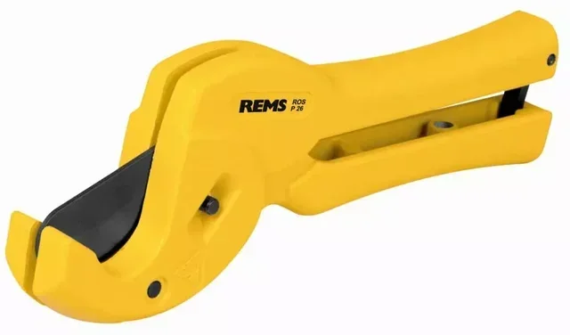 REMS ROS P26 Cordless Plastic Pipe Cutter 26mm | Professional Electric Shear for PVC PPR Pipes