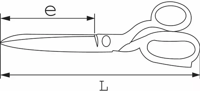 Universal Scissors 210 mm SAM OUTILLAGE 375-A-2 for Right-Handed Users