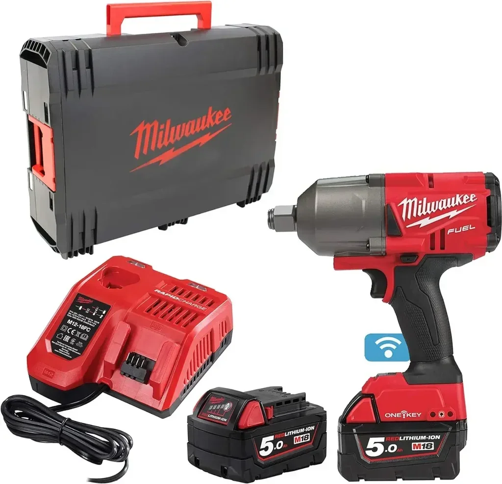 Clé à chocs Milwaukee M18 18V 3/4" 1627Nm + 2 batteries 5.0Ah HD BOX