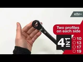 Chiave a Cricchetto Reversibile WiHA 4 in 1 - Misure 10/13/17/19 mm - 72 Denti